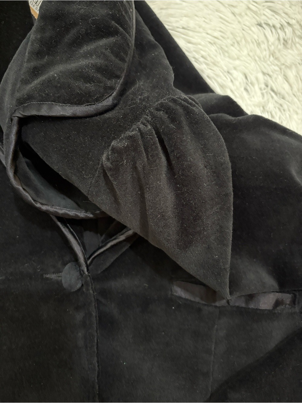 Plugg Black Velvet Blazer Jacket Size Small - Picture 12 of 14